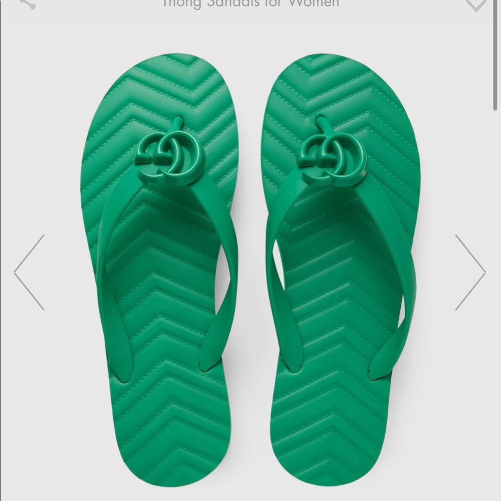 Gucci Chervon Thong Sandal.